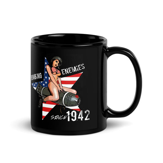 Bombing Enemies Black Glossy Mug