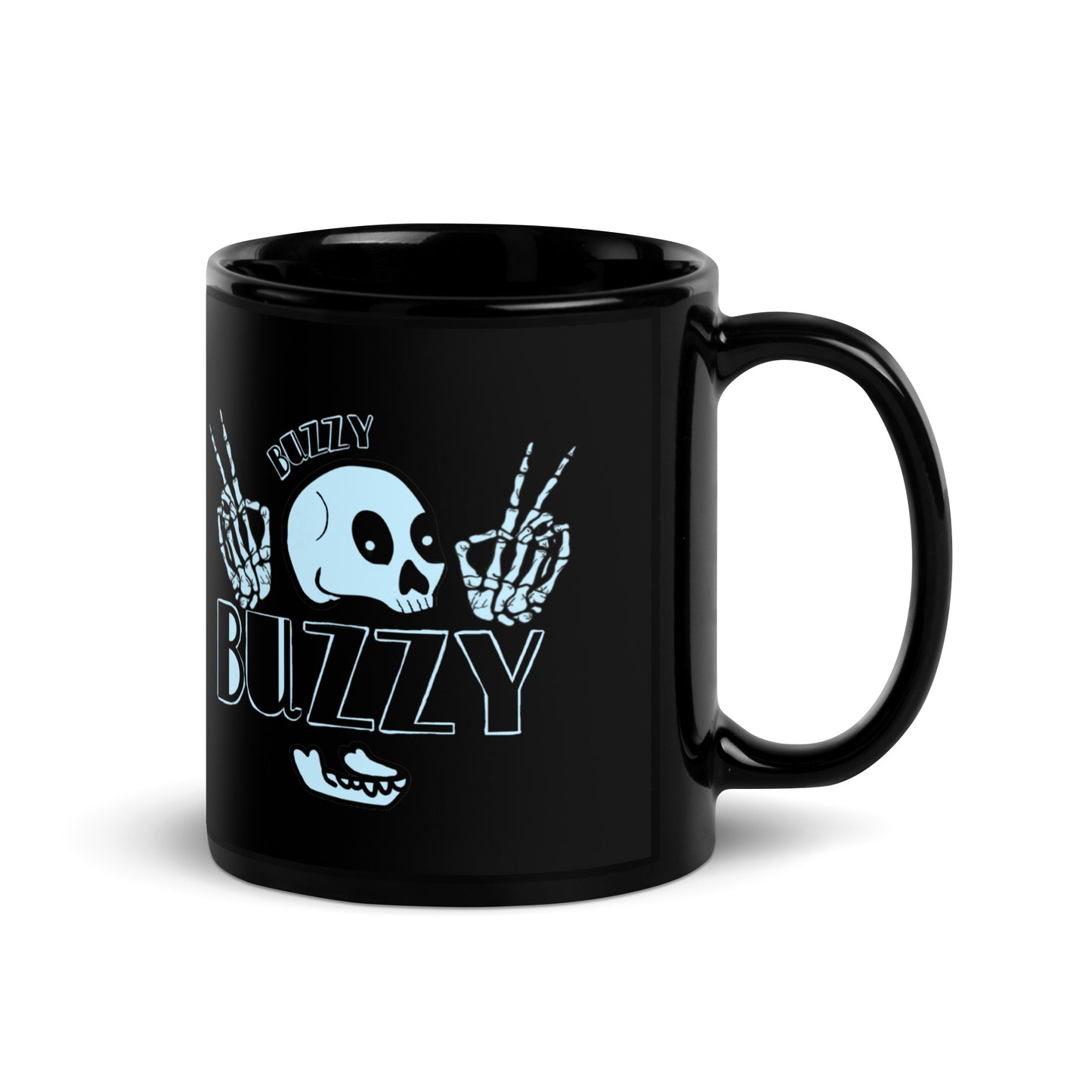 Buzzy Buzzy Black Glossy Mug