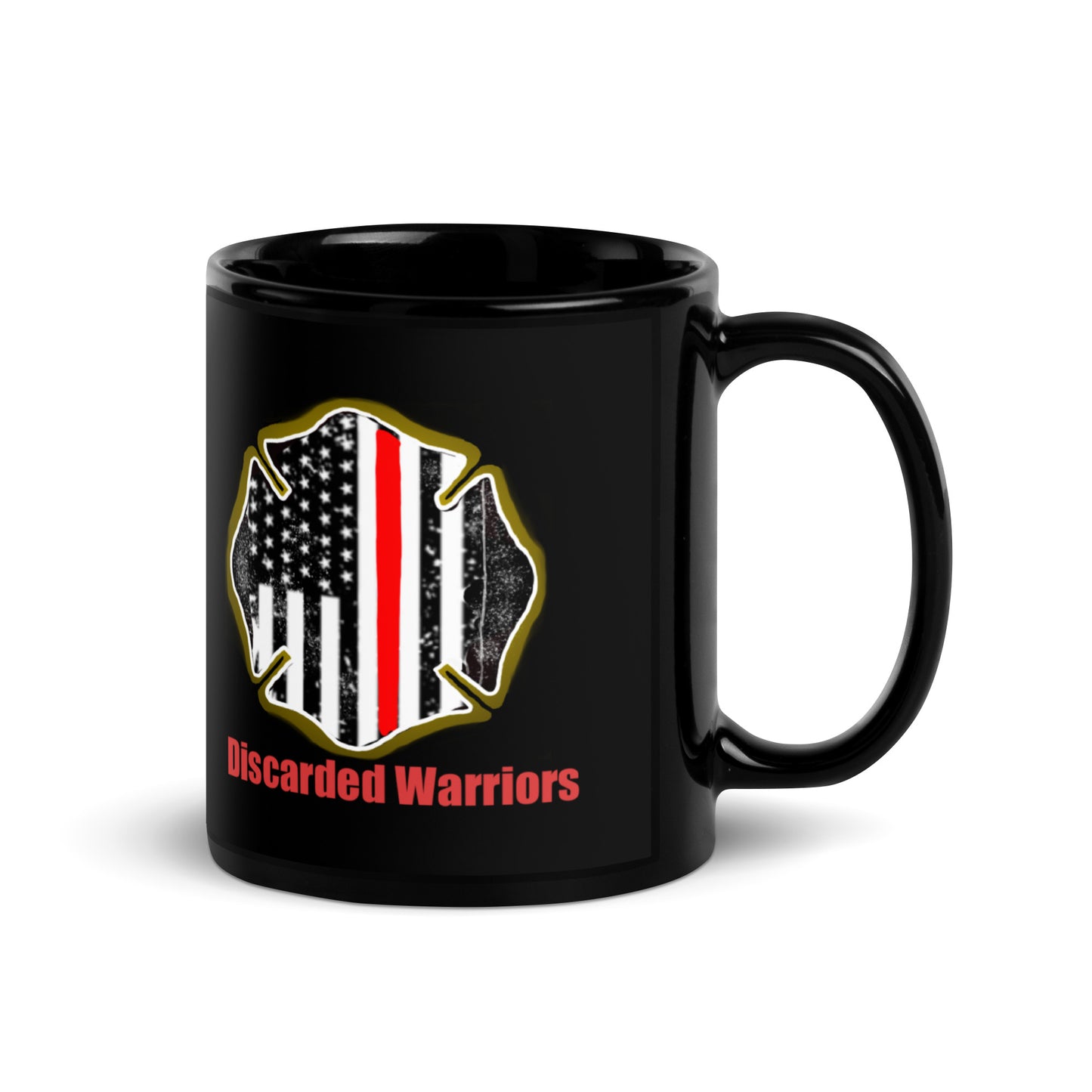 Firemen Cheating Death Black Glossy Mug