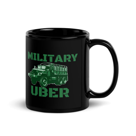 Military Uber Black Glossy Mug