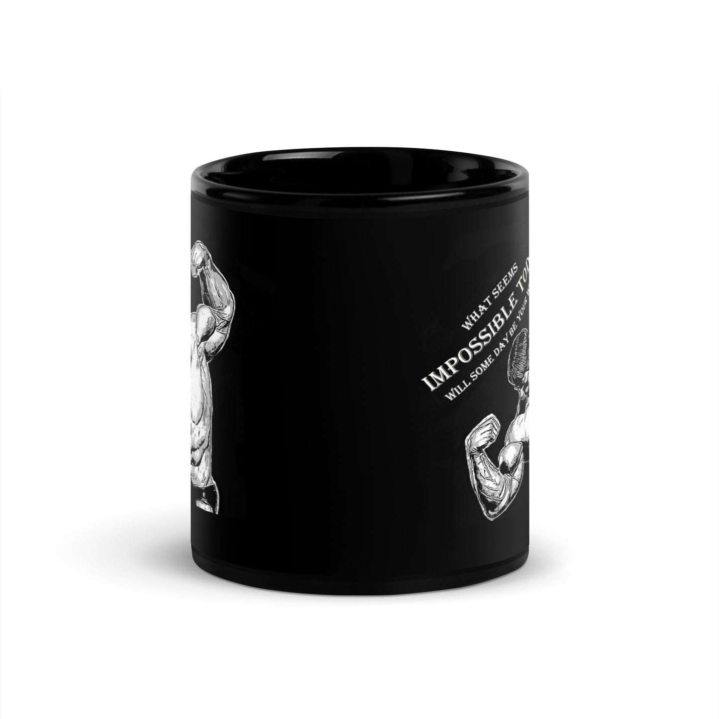 What Seems Impossible Black Glossy Mug