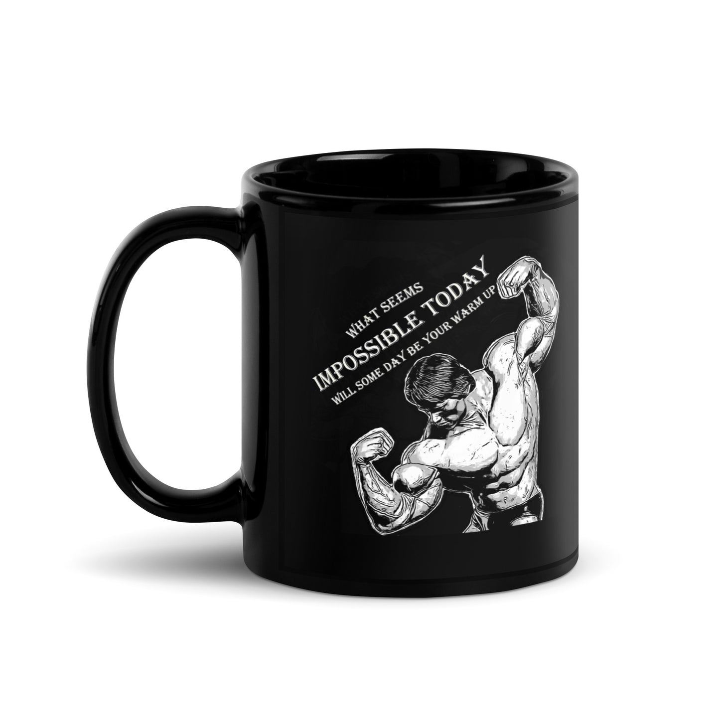 What Seems Impossible Black Glossy Mug