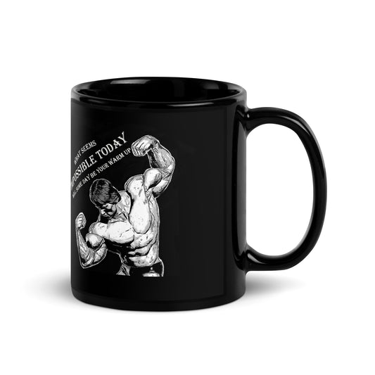 What Seems Impossible Black Glossy Mug