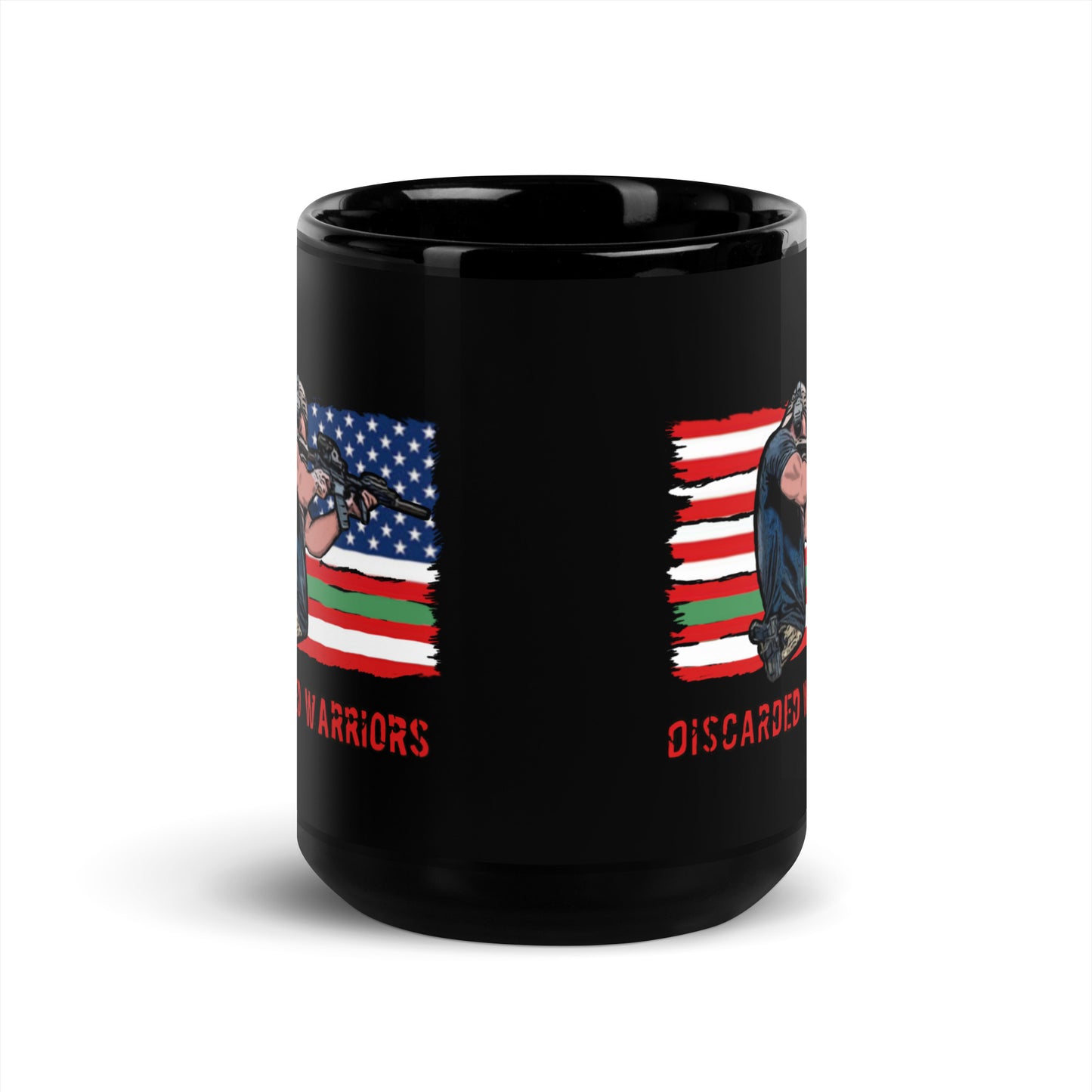 Discarded Warriors Flag Black Glossy Mug