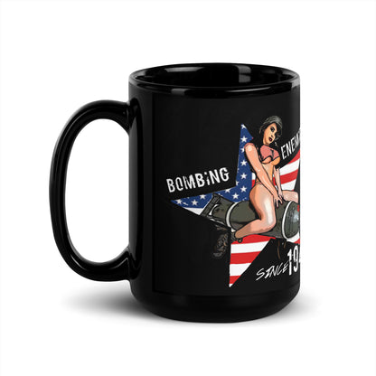 Bombing Enemies Black Glossy Mug