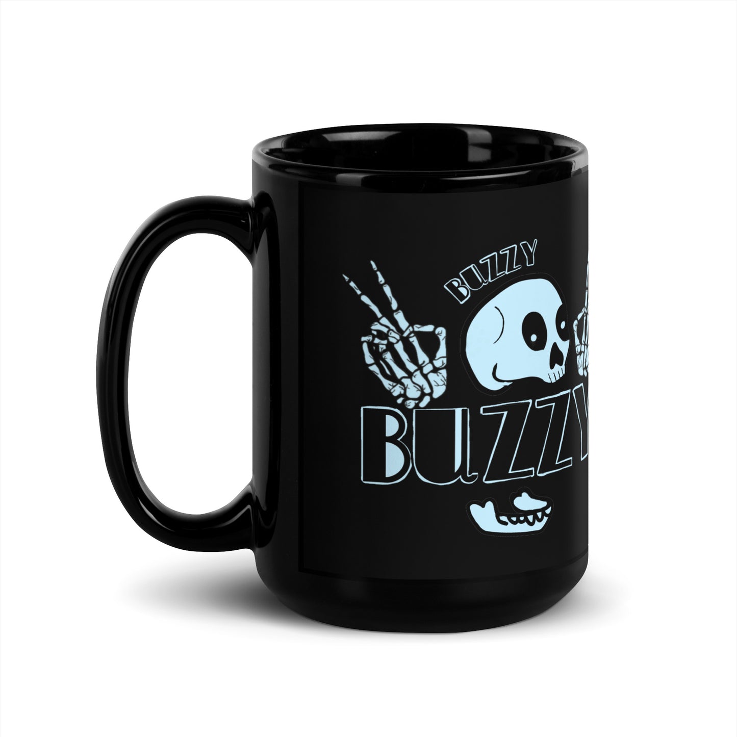 Buzzy Buzzy Black Glossy Mug