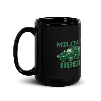 Military Uber Black Glossy Mug