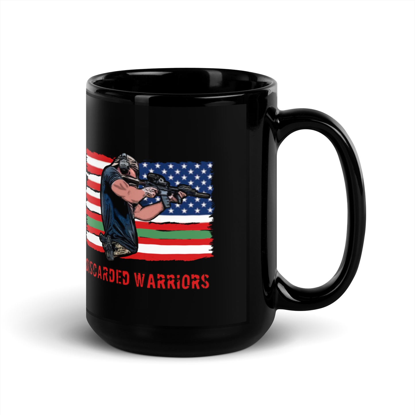 Discarded Warriors Flag Black Glossy Mug