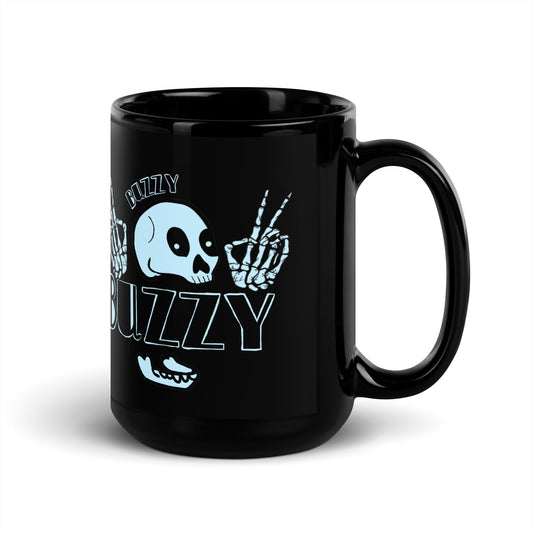 Buzzy Buzzy Black Glossy Mug