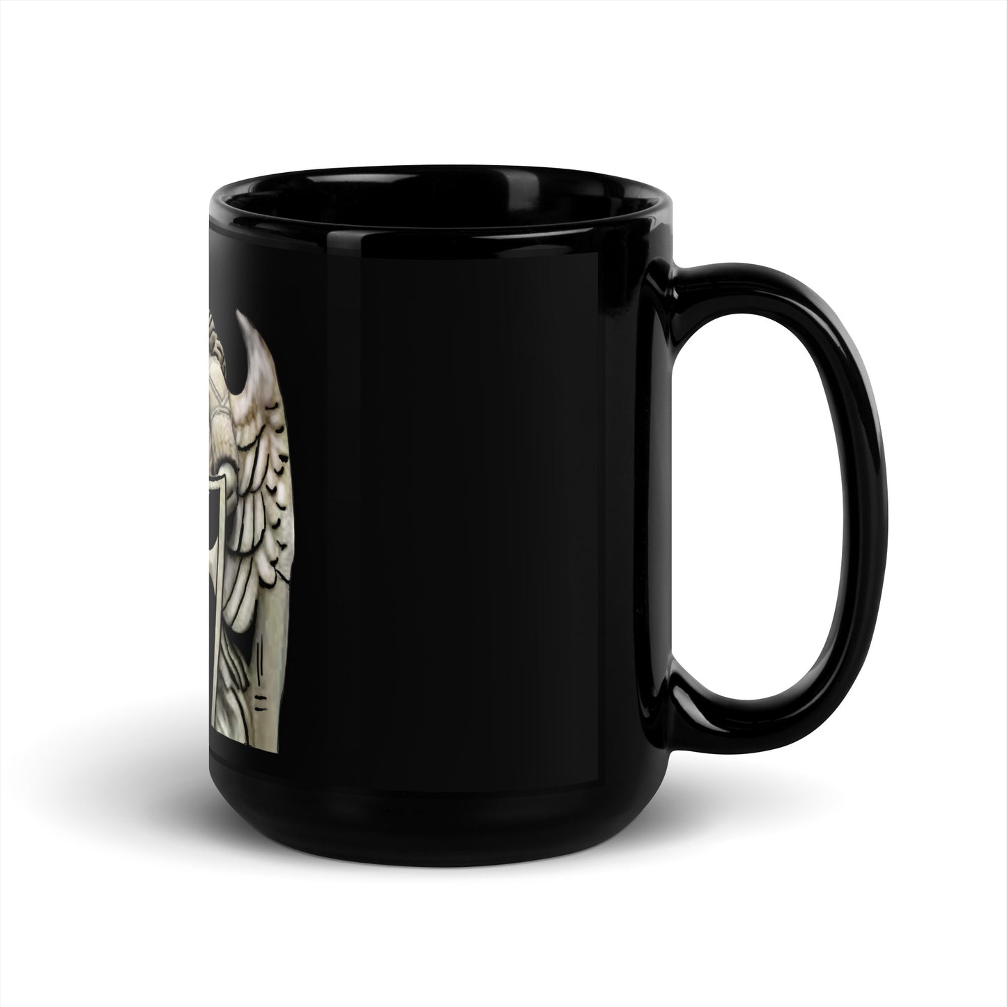 Back the Blue Black Glossy Mug