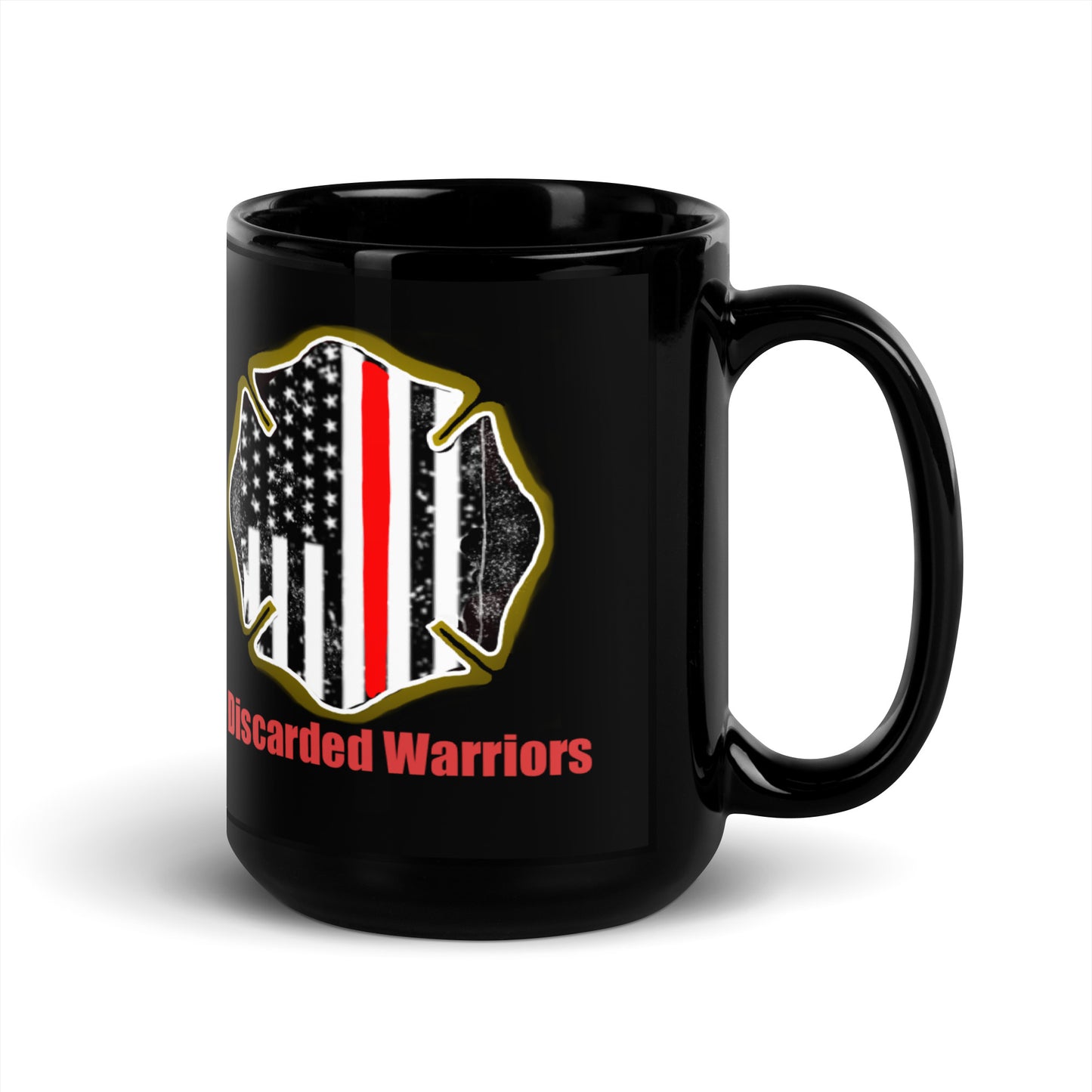 Firemen Cheating Death Black Glossy Mug