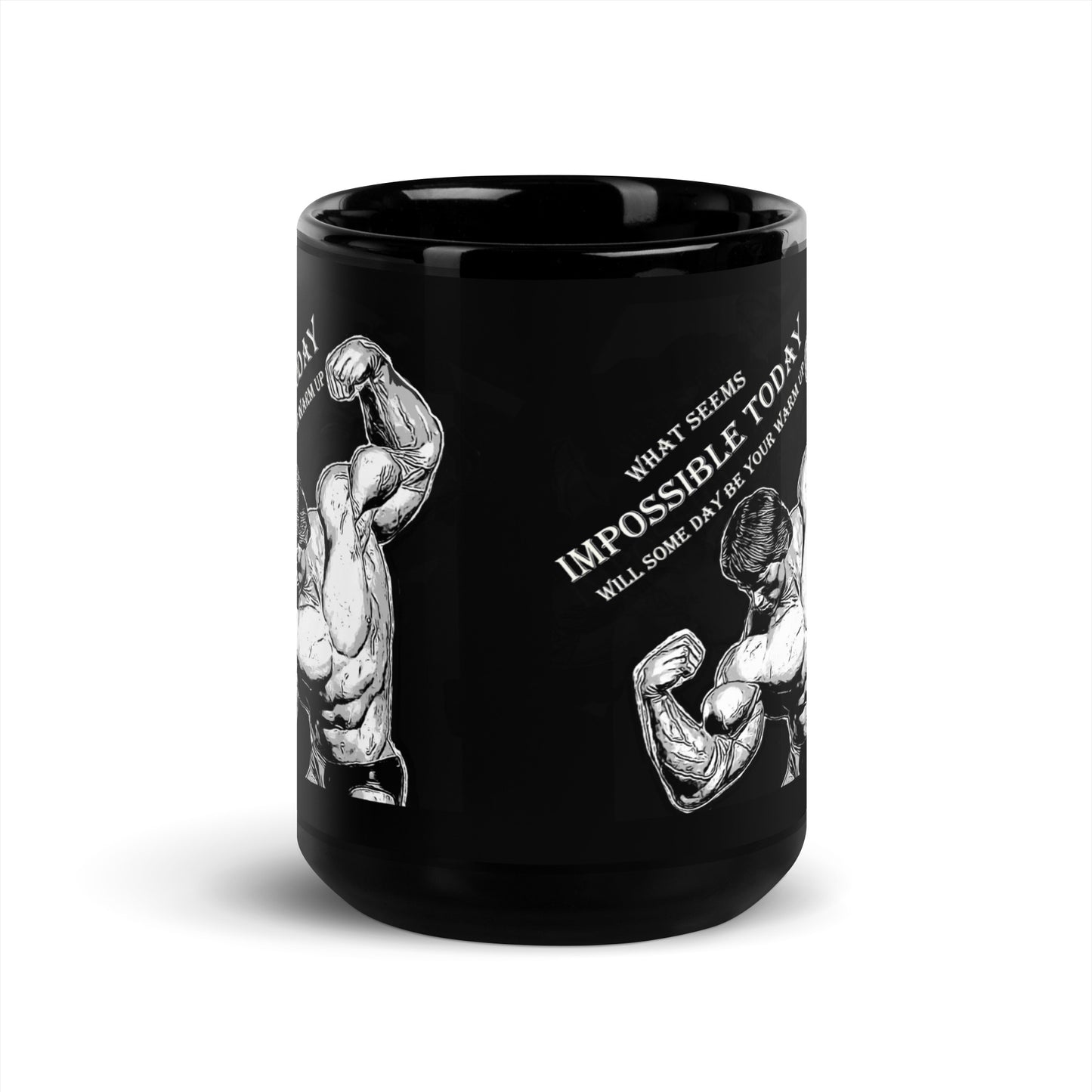 What Seems Impossible Black Glossy Mug