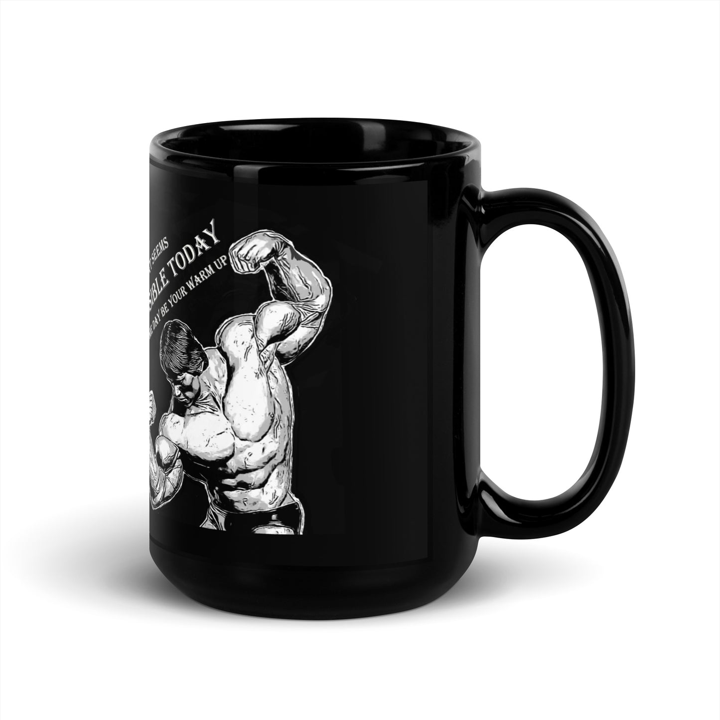 What Seems Impossible Black Glossy Mug