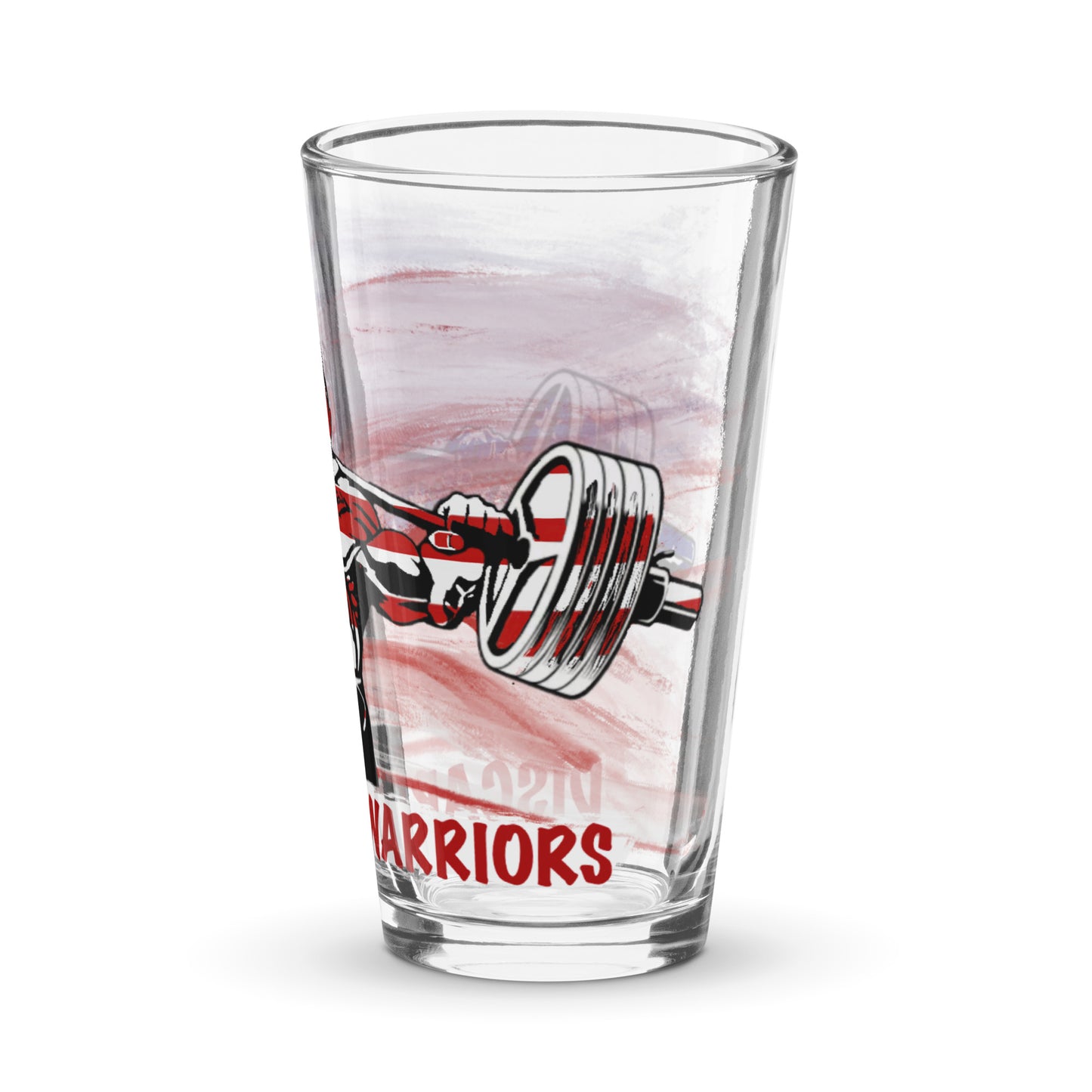 Discarded Warriors Lift Shaker pint glass