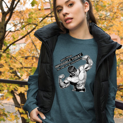 What Seems Impossible Unisex Long Sleeve Tee Gym
