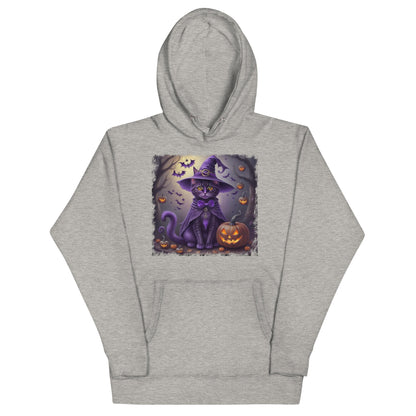 Halloween Purple Cat Unisex Hoodie