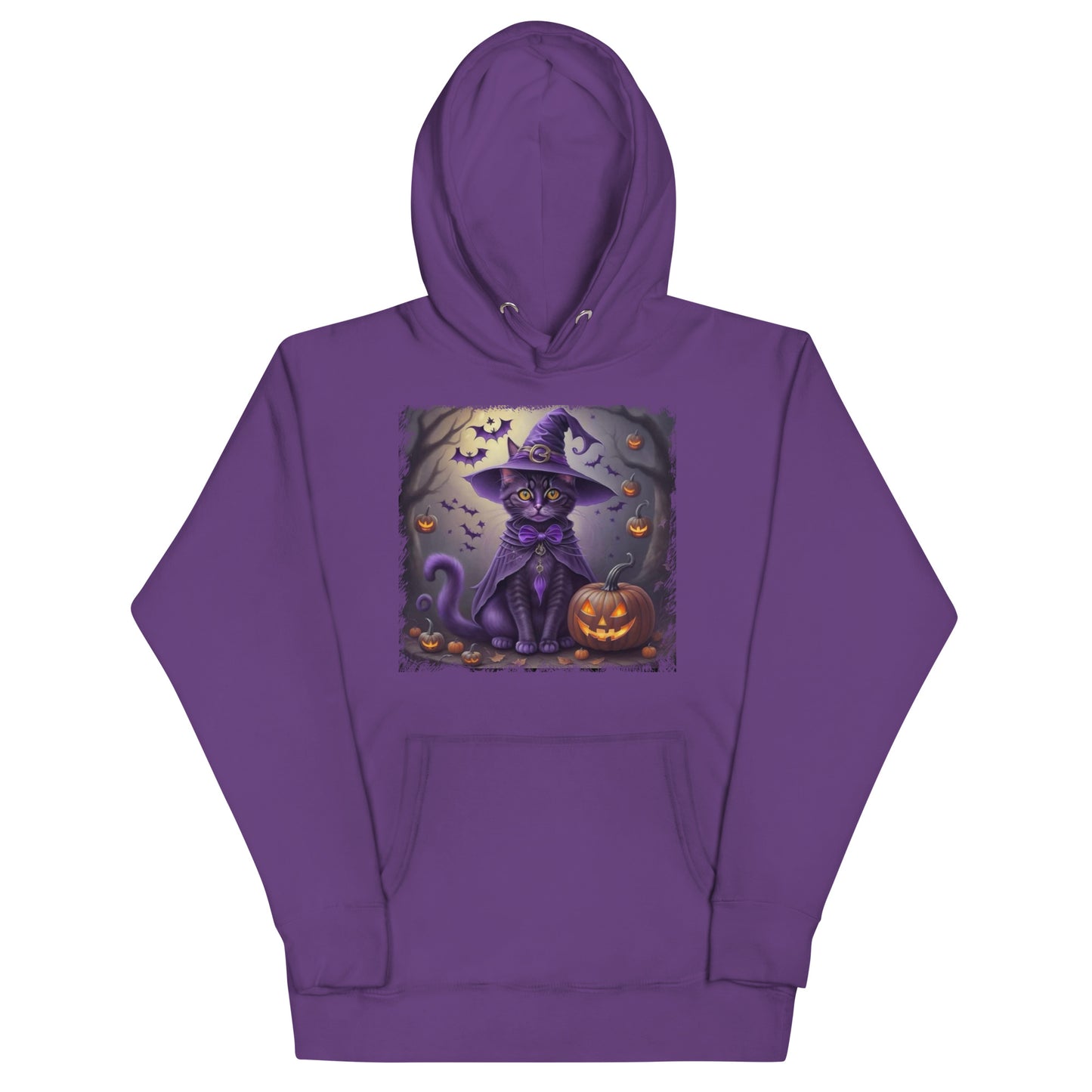 Halloween Purple Cat Unisex Hoodie