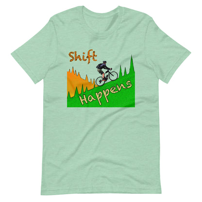Bike Shift Happens Unisex t-shirt