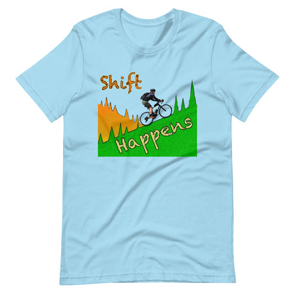 Bike Shift Happens Unisex t-shirt