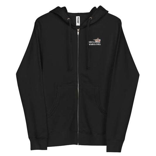 PTSD Unisex fleece zip up hoodie