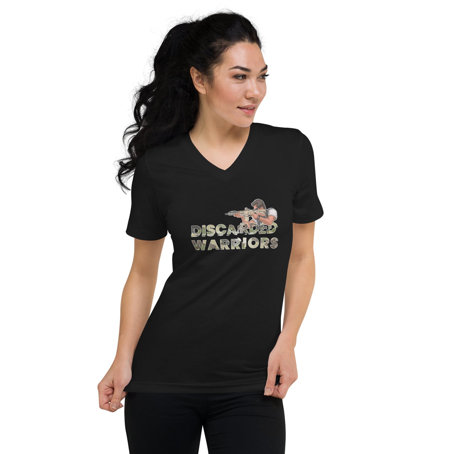 Discarded Warriors Logo Unisex Short Sleeve V-Neck T-Shirt